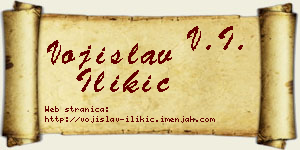 Vojislav Ilikić vizit kartica